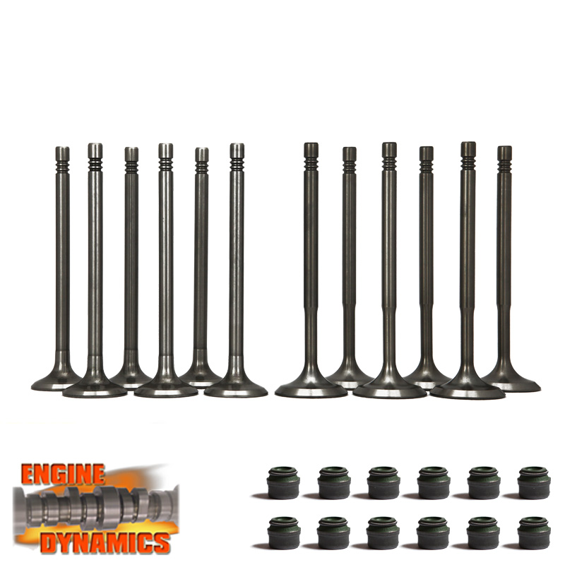 121-0507-00-v12ed 12 Ventile: 6x Einlassventil, 6x Auslassventil VW 1,2 12V inkl Schaftdichtungen